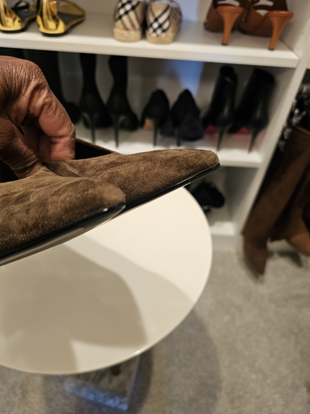Jeffrey Campbell Chocolate Brown Suede Pointed Pump - Picture 5 of 8